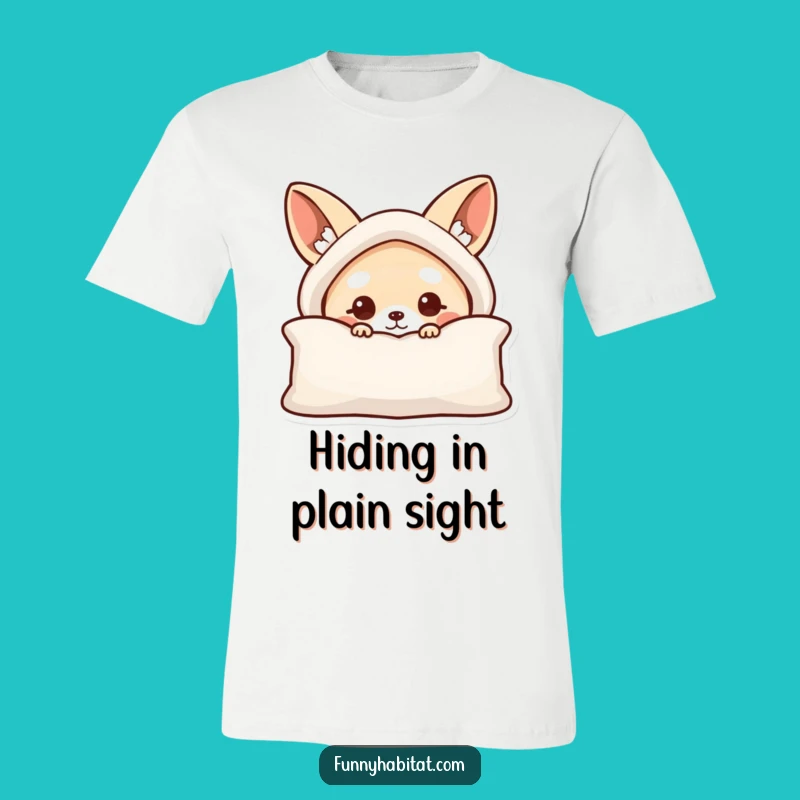 Funny Curious Animal Tee: Playful Funny Gift for Hide-and-Seek Fans