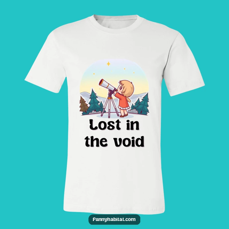 Funny Space T-Shirt: Wonderous Telescope Explorer Tee