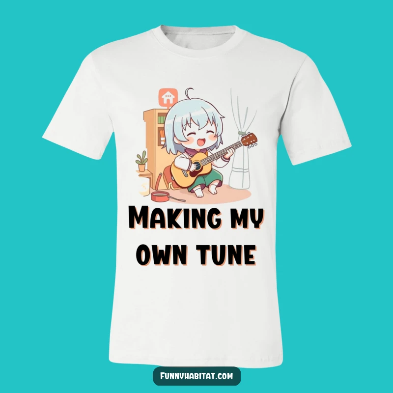 Funny Music Character T-Shirt: Energetic Instrument Player Tee - Great Funny Gift Idea