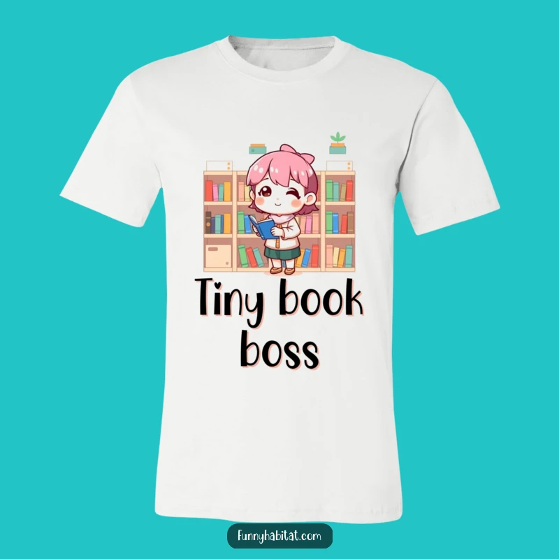 Funny Organizer T-Shirt: Tiny Bookshelf Expert Tee - Great Funny Gift Idea