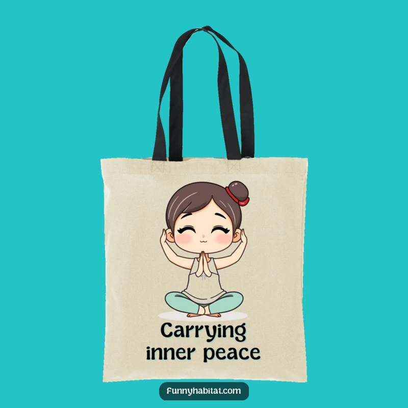Funny Yoga Tote Bag: Graceful Poses Art, A Funny Gift for Carrying Your Gear