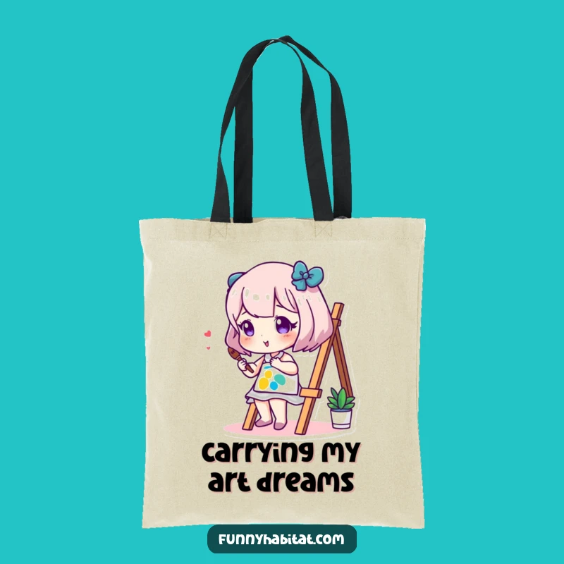 Funny Artist Tote Bag: Colorful Canvas Painter Gift for Everyday Art