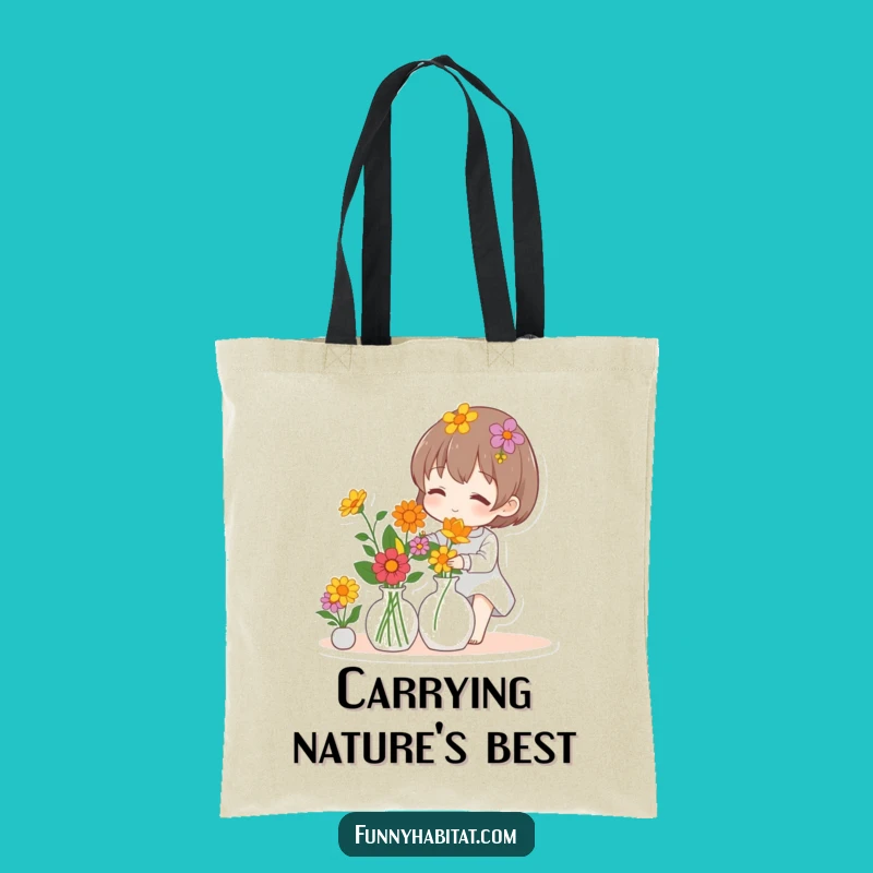 Funny Florist Tote Bag: Colorful Flower Arranger Gift