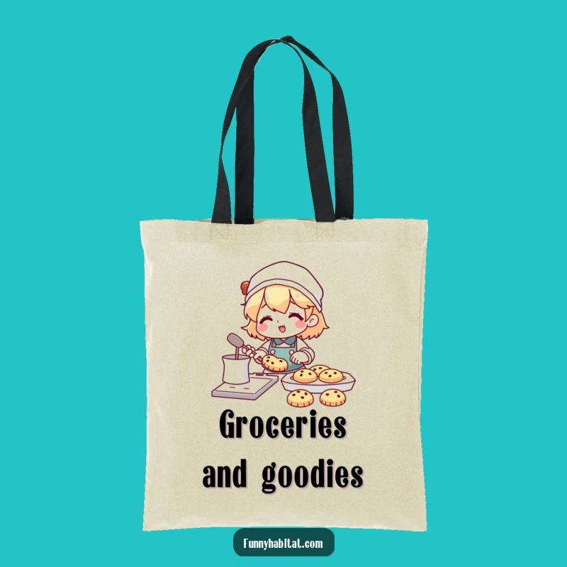 Funny Baking Character Tote Bag: Cookie Baker Canvas Bag - Perfect Funny Gift