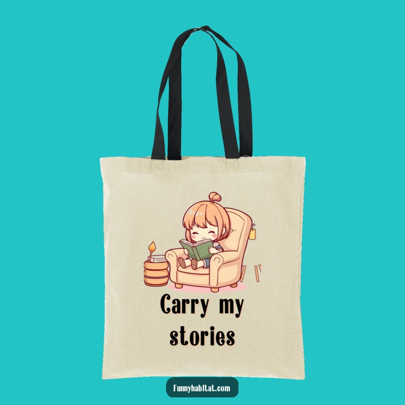 Funny Book Lover Tote Bag: Cozy Reader Design, Essential Funny Gift for Carry-All Needs