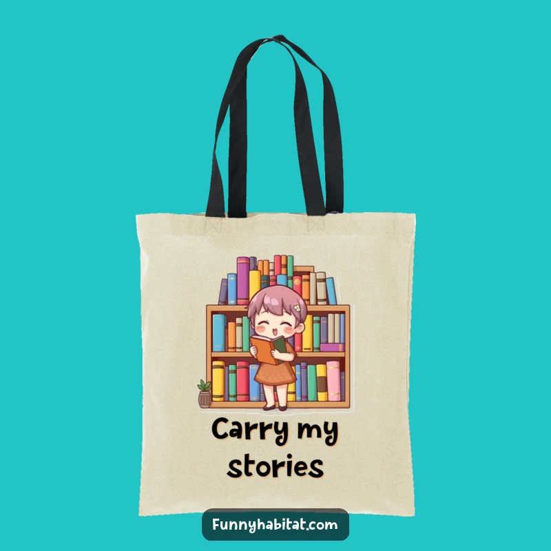 Funny Bookworm Tote Bag: Carry Your Stories and Organization in Style